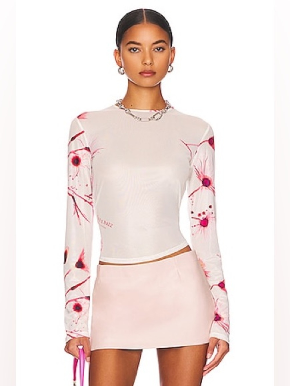 Miaou Floral Mesh Top
